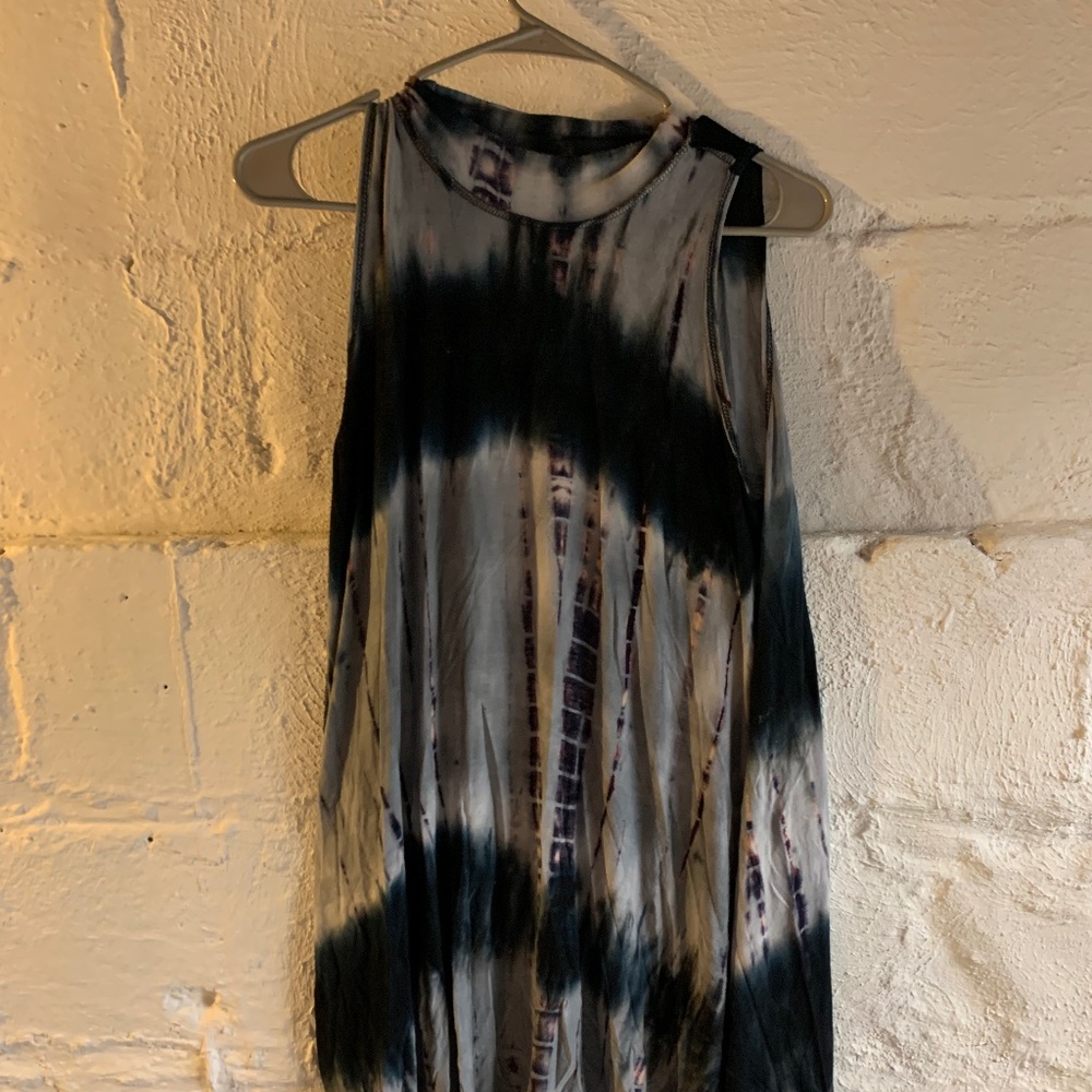 Tie dye mock turtle neck dress